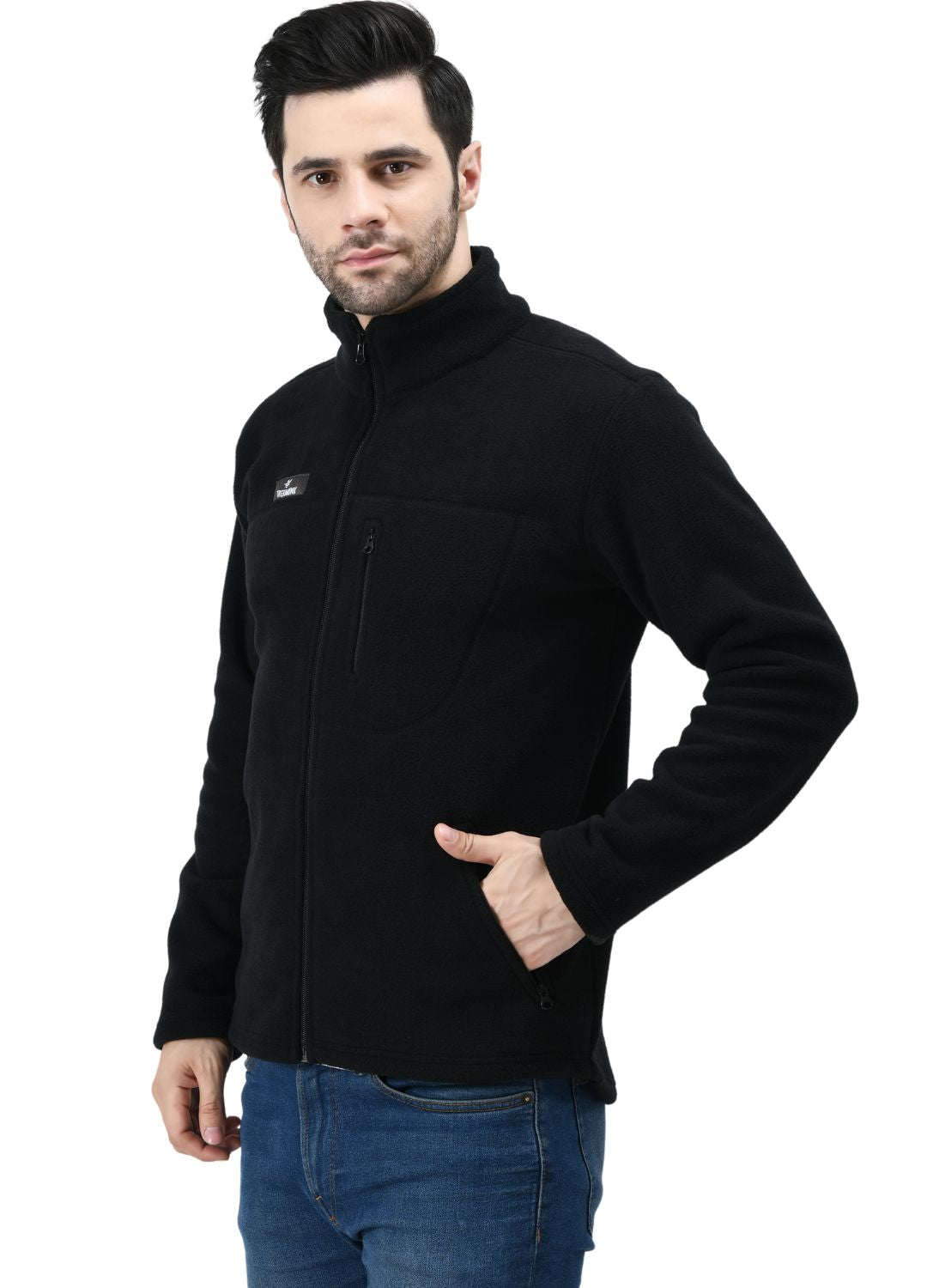 Men's Winter Fleece Jackets- Jet Black