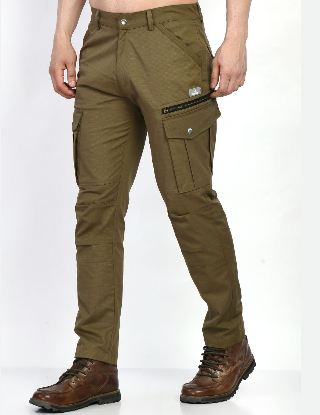 LT KHAKI 6 Pocket Slim Fit Cargo Pant  ROOKIES