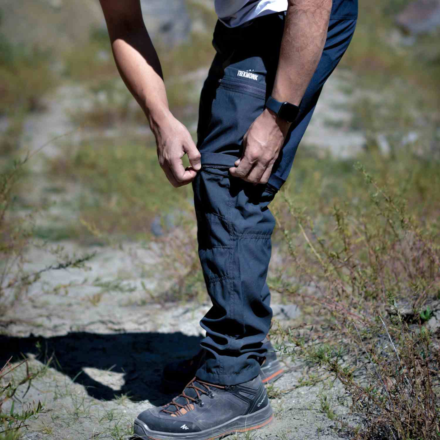Convertible Detachable Trekking Hiking Outdoor Pants Black with belt -  Outdoor Adventure Gear