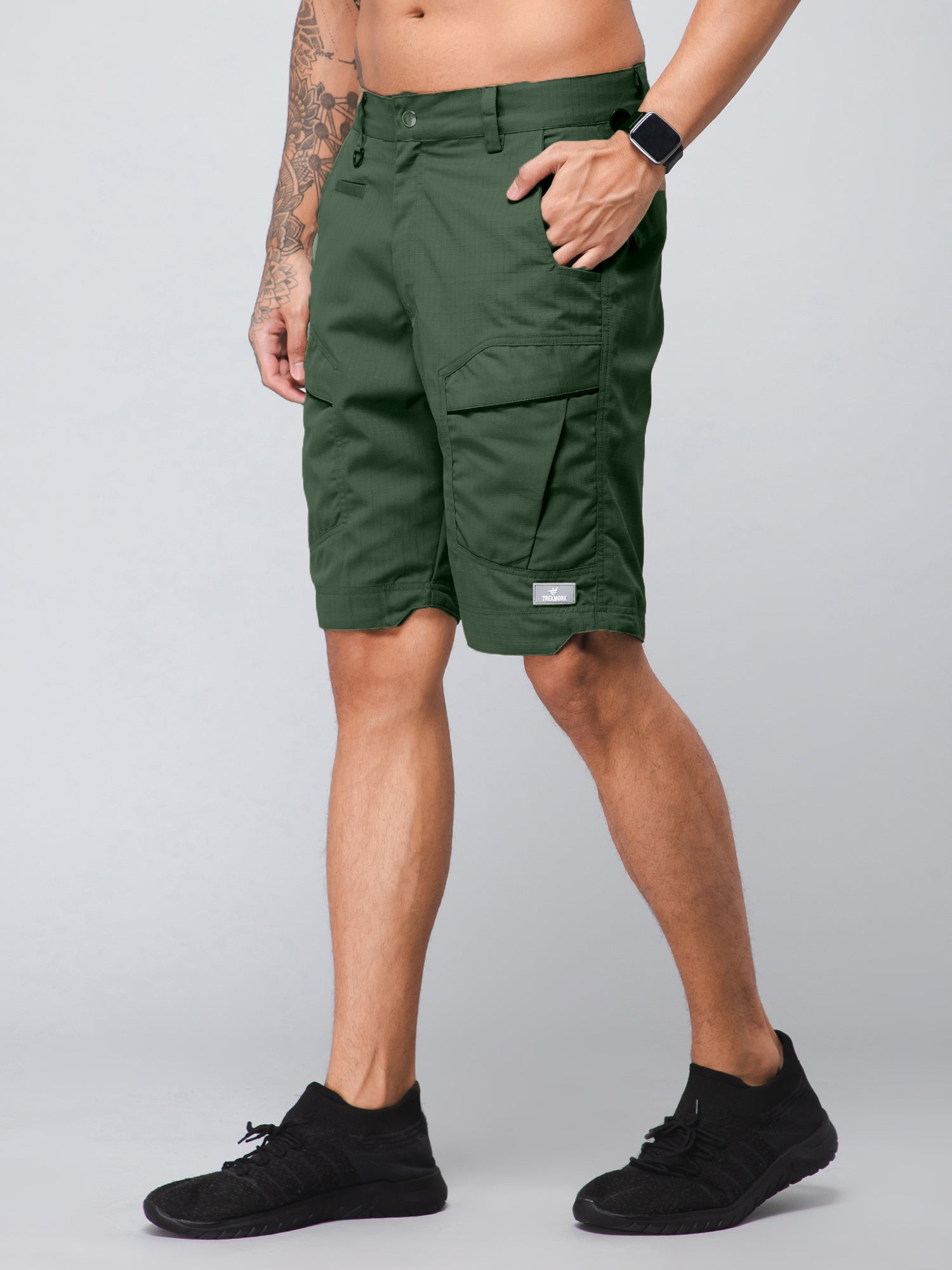 Men's Hiking Cargo Shorts pockets – Trekmonk - Main Image