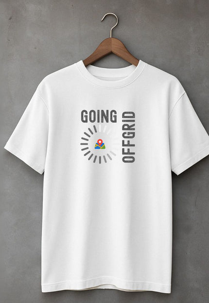 Men's Cotton Oversized Tshirt -OFFGRID - White
