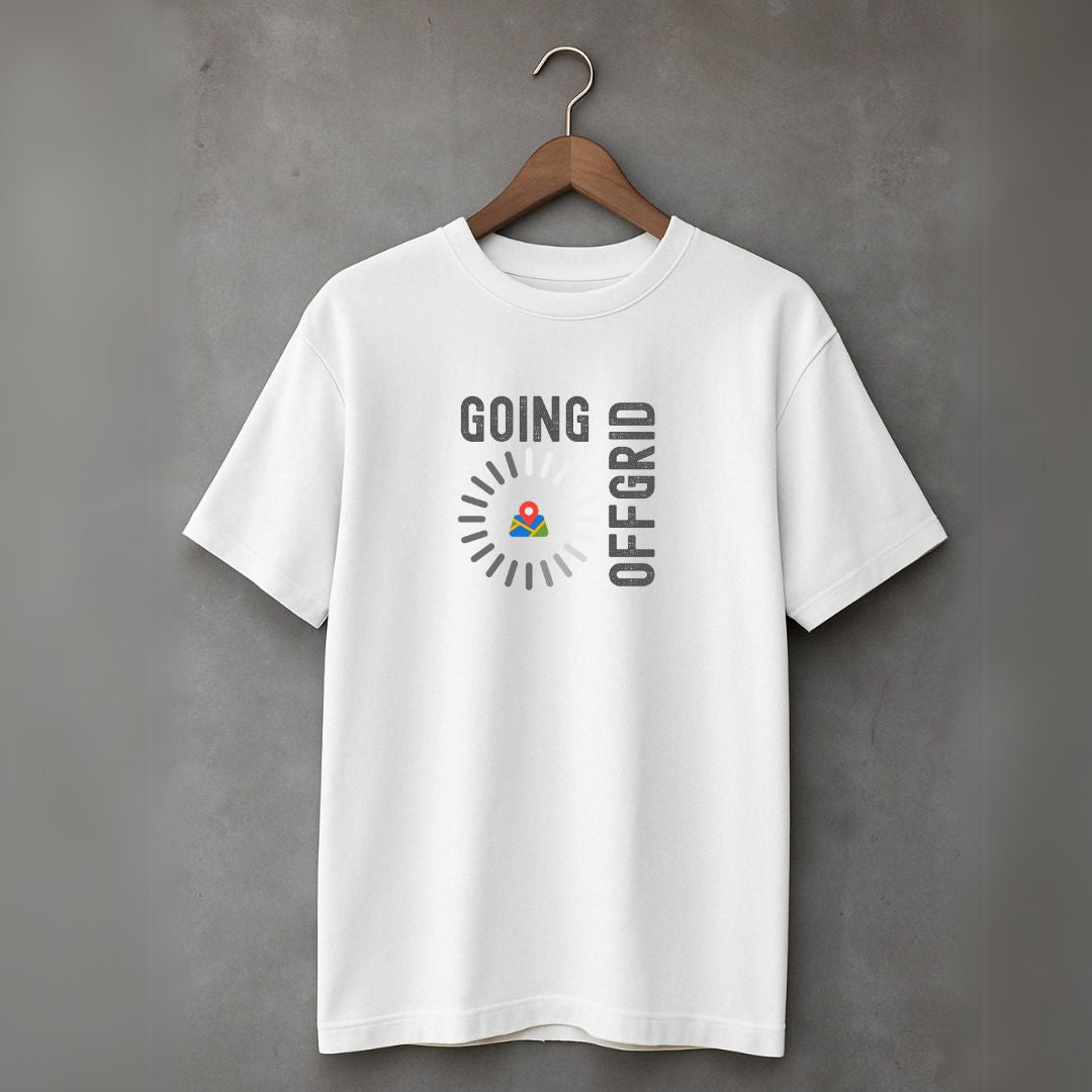 Men's Cotton Oversized Tshirt -OFFGRID - White