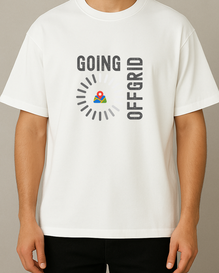 Men's Cotton Oversized Tshirt -OFFGRID - White