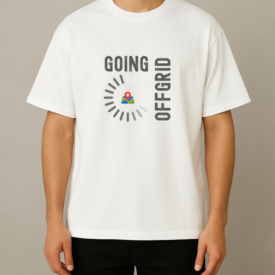 Men's Cotton Oversized Tshirt -OFFGRID - White